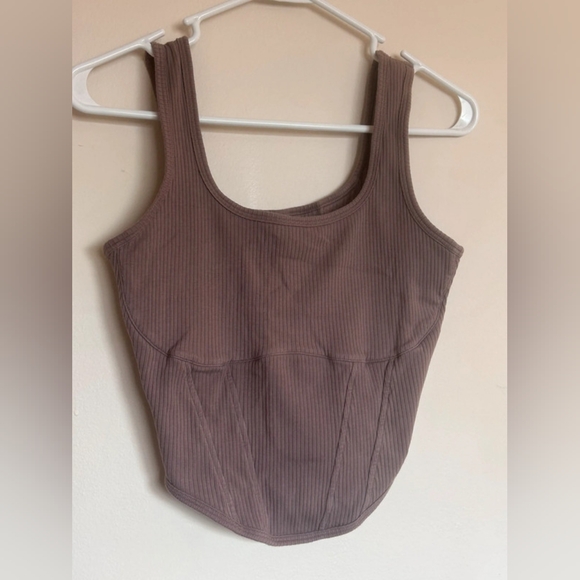 Victoria's Secret Tops - Victoria's Secret Ribbed Tan Tank Top